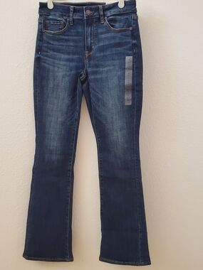 NWT American Eagle Next Level Stretch High Rise Skinny Kick Jeans Size 4 Short 2